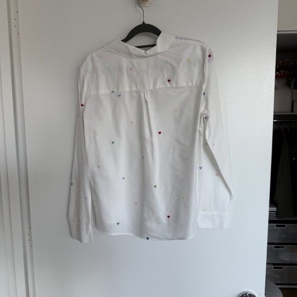 Sezane Tomboy Shirt with Rainbow Hearts (Excellent Condition Size 6) - Picture 2 of 10
